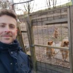 Hundetrainer und RUDEL.-Gründer Tim Matschkowski in der Trumler-Stration zur Verhaltensbeobachtung von Wild-Dingos