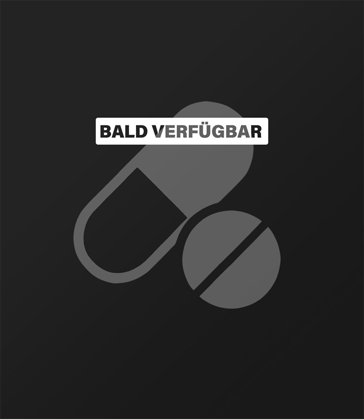 Graues Symbol von zwei Tabletten mit dem Hinweis ‚Bald verfügbar‘ – steht in der RUDEL. App für bevorstehende Gesundheits- oder Medikamentenfunktionen.