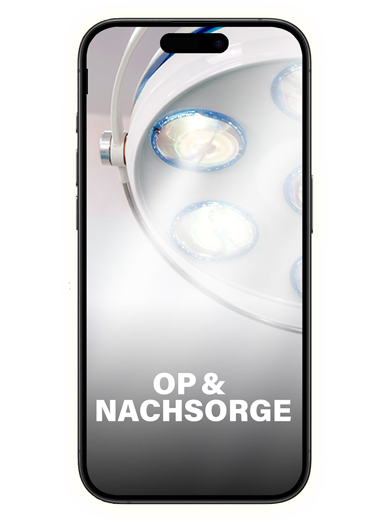 Helle OP-Lampe in einer Tierarztpraxis – Symbol für medizinische Präzision, Sicherheit und professionelle Versorgung in der RUDEL. App. - Cover der Rubrik OP Vor- und Nachsorge Hund