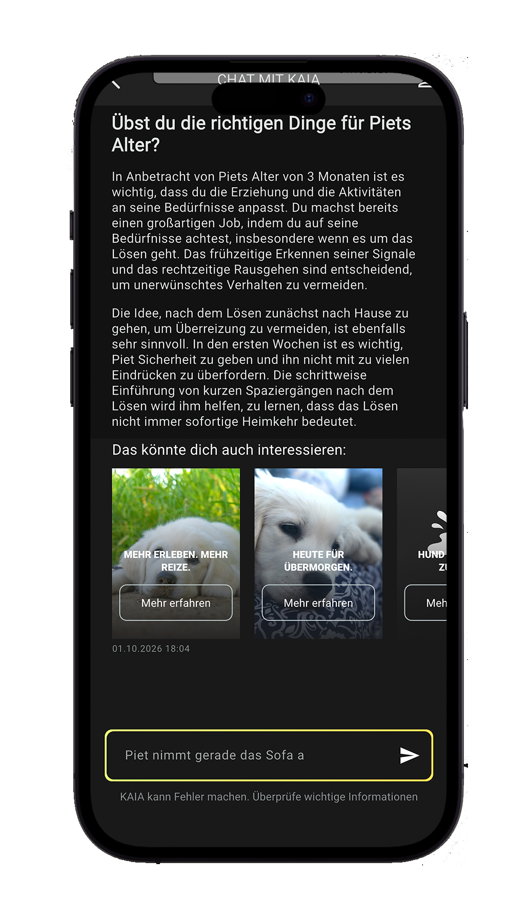 Coach KAIA – Training – Screenshot 2