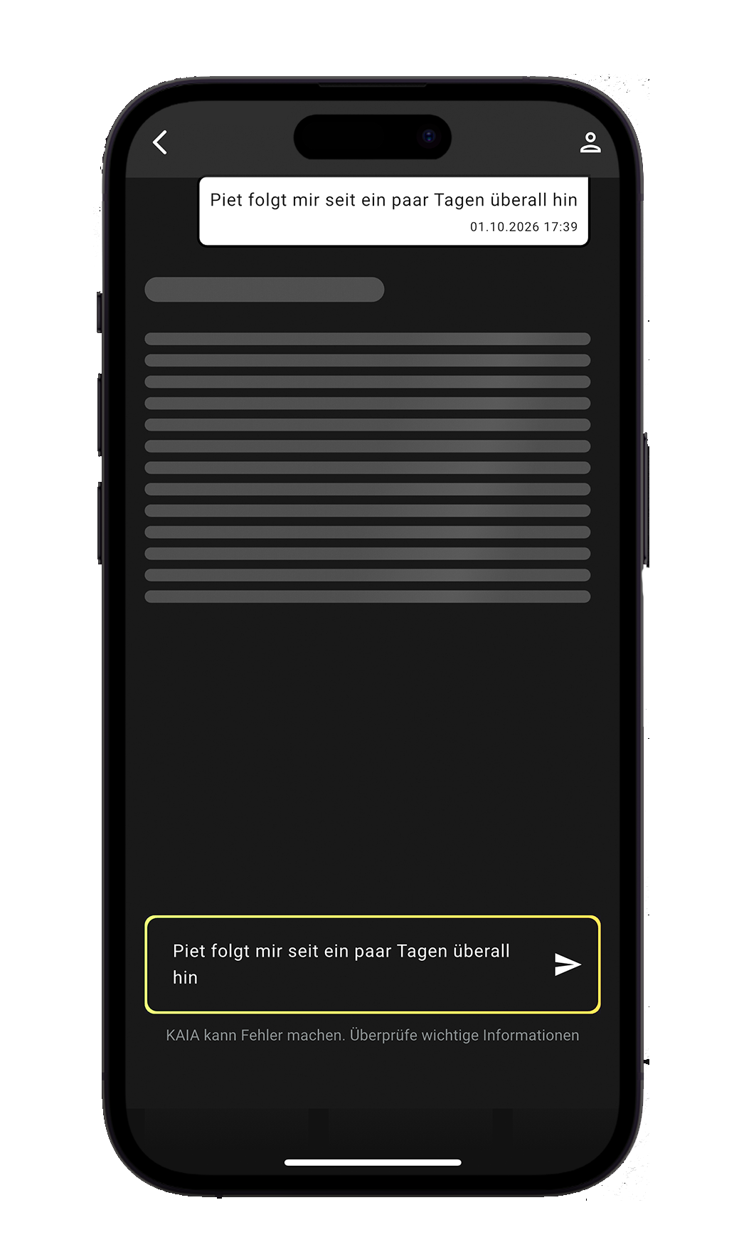 Coach KAIA – Verhalten – Screenshot 1
