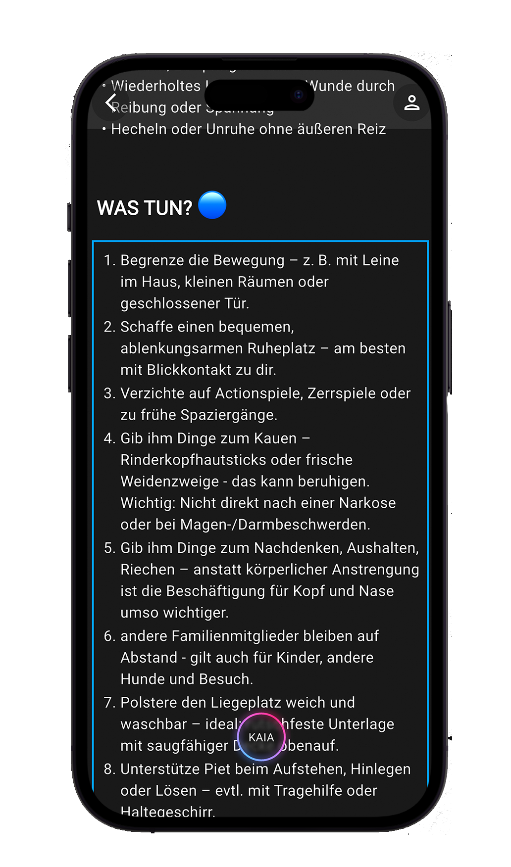 OP-Nachsorge – Screenshot 2